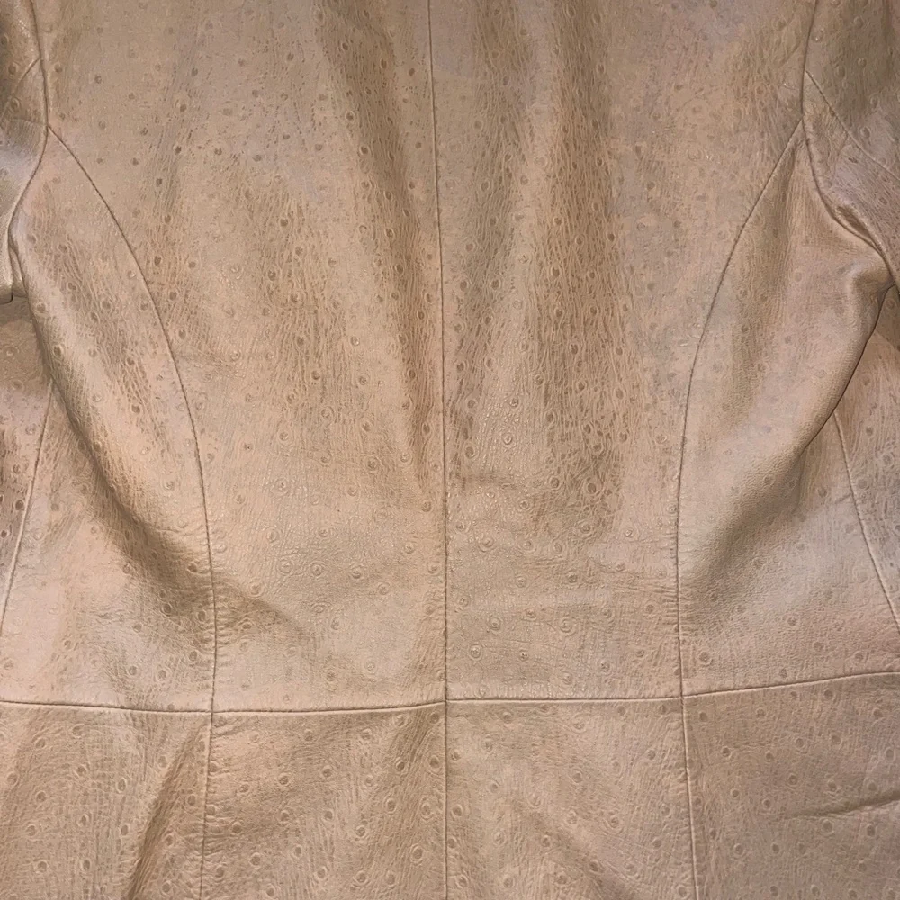 Vintage Classiques Entier 100% Leather Tan Jacket Blazer Women’s size 6 - Picture 8 of 9